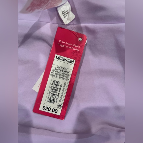 Xhilaration Lavender Towel High Leg High Waist Bikini Bottom - Picture 2 of 3